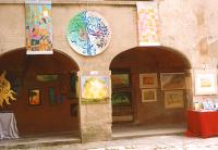 Orizzonti Aperti  Artists in courtyard Castello Oldofredi